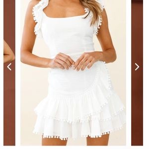 White ruffle dress